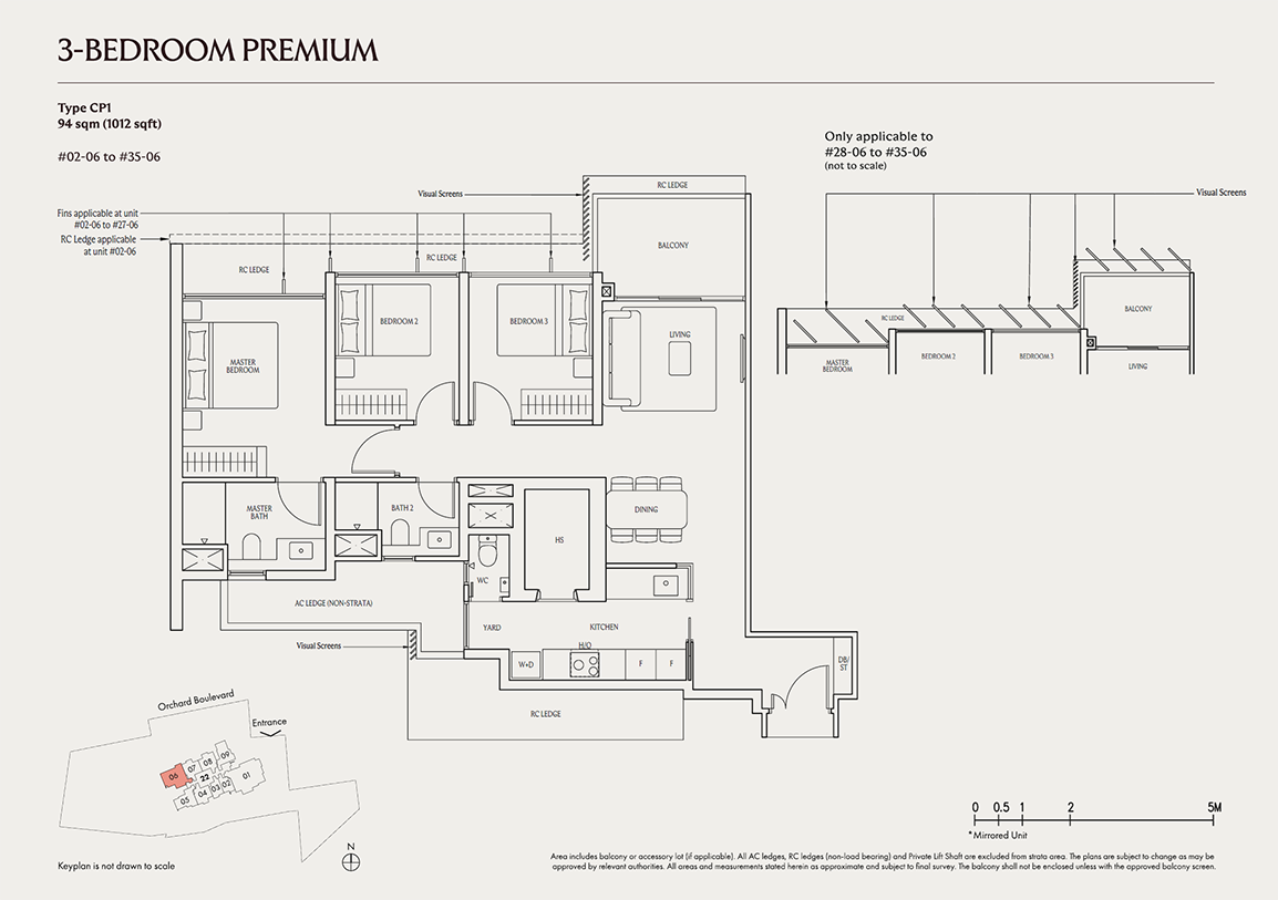 Upperhouse @ Orchard Boulevard 3 Bed Room Premium